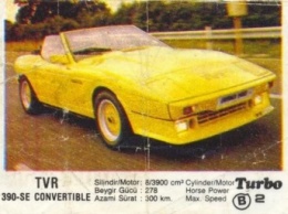Наше детство: TVR 390-SE Convertible из жвачки Turbo под №2