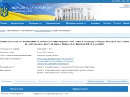 В Раду внесен проект постановления о выяснении обстоятельств инцидента между Тетеруком, Власенко и Ивченко