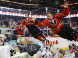 Фанаты хоккея в Канаде устроили рекордный «медведопад» (видео)