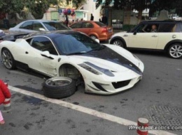 В Китае разбился редкий Mansory Ferrari 458 Siracusa
