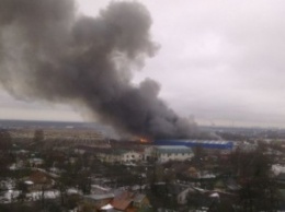 Под Санкт-Петербургом горит 10 тыс. кв. м продовольственных складов