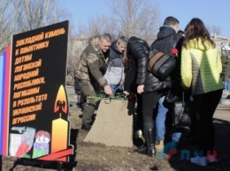 В Луганске установили закладной камень в память о погибших от «агрессии Украины» детях (ФОТО)