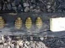 На Донбассе СБУ разоблачила тайник со взрывчаткой, минами и гранатами