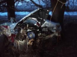 Автомобиль врезался в дерево в Черниговской области, три человека погибли
