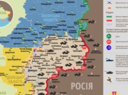 Карта боевых действий в зоне АТО состоянию на 3 марта