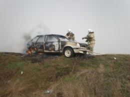 На трассе в Херсонской обл. сгорела машина, из-за пожара погибла пассажирка