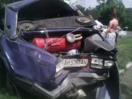 ДТП в Макеевке: пьяный боевик всмятку разбил свой автомобиль