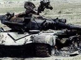 Силы АТО спалили российский танк (фото)