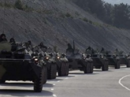 На Донбасс вошла колонна военной техники