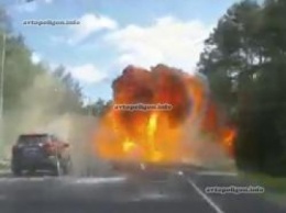 ВИДЕО жесткого ДТП с возгоранием - погиб российский военный летчик
