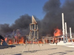 В оккупированном Крыму сгорело здание, в котором проводился фестиваль КаZaнтип