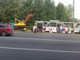 В Харькове "дрифтанул" очередной трамвай (ФОТО)