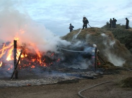 В Запорожской области загорелось 6 тонн сена