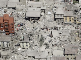 Беспилотник зафиксировал последствия землетрясения в Италии