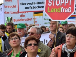 Антироссийские санкции вынудили немецких фермеров выйти на улицы