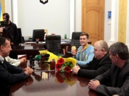Паралимпийского чемпиона Олега Леня приветствовали в Чернигове