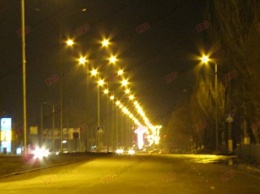 Фонари на Мелитопольском шоссе горят из-за работ КП "Горсвет"