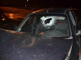 В Бердянске водитель взял на таран столб (+фото)
