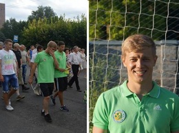 Футболист «сборной ЛНР» поучаствовал в проукраинском митинге (фото)