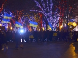 Одесситы собрались на вече в честь годовщины Евромайдана (ФОТО, ВИДЕО)