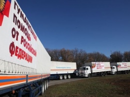Автоколонна МЧС России с гумпомощью Донбассу прибыла на границу