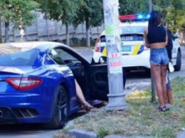В Киеве полиция перехватила мажора на Maserati, который пытался скрыться. ФОТО