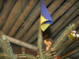 Патроны и украинский флаг: бойцы АТО показали свою новогоднюю елку