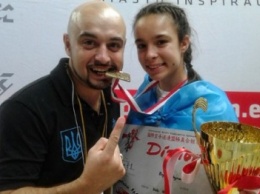 Юная спортсменка из Новой Каховки готовится выступить на Кубке Европы по киокушин карате