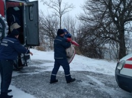 Николаевские спасатели помогли медикам добраться через стихию к 2-летнему больному малышу