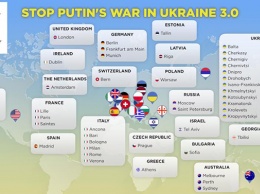Акции против войны прошли в 20 украинских городах