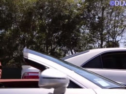 Эксклюзивное видео: Железный Арни с подругой на Bugatti Veyron