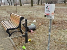Вандалы натворили бед в одесском парке (ФОТО)
