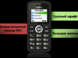 Мобильный телефон для пожилых людей - teXet ТМ-В219