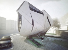 И жилое здание, и абстрактная скульптура: концепт дома с футуристическим фасадом