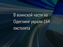 В воинской части на Одесчине украли 164 пистолета