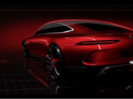 Официальный эскиз 4-дверного спорткара Mercedes-AMG GT Concept