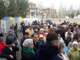 В Северодонецке прошел митинг за перевыборы