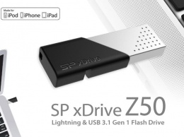 Флешка Silicon Power xDrive Z50 оснащена разъемами Lightning и USB 3.1