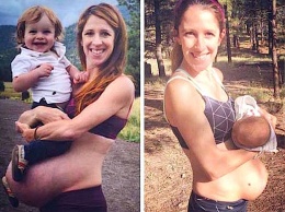 Мать 2 детей поделилась своими фото после родов. И пользователей удивил ее странный живот
