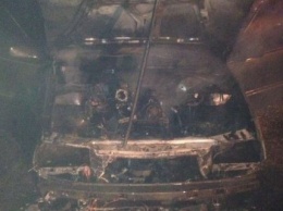 В Кременчуге по неизвестным причинам сгорел автомобиль Опель Омега (ФОТО)