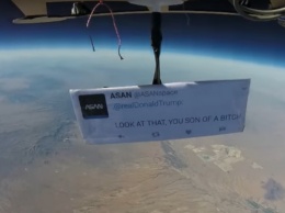 Первый протест в космосе: активисты отправили в стратосферу антитрамповский твит