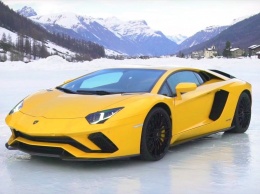 Зимний дрифт на Lamborghini Aventador S. Яркое видео