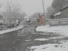 Снег выпал в Кировоградской области