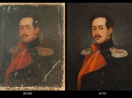В Красноярске отреставрировали портрет, напианный в 1840 году