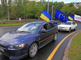В Одессе состоялся автопробег, посвященный Дню Европы