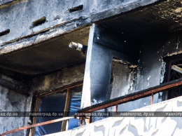В Павлограде начался ремонт взорванного дома (ФОТО)