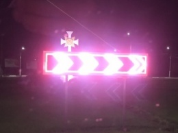 На южном выезде из города установили светящийся знак (фото)