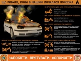 Как действовать при пожаре в автомобиле - советы спасателей