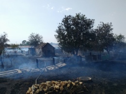 Спасатели вместе с фермерами тушили масштабный пожар на Херсонщине