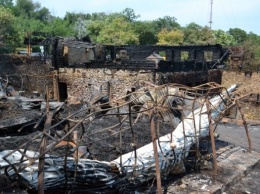Пожар на Ланжероне: "Хуторок" сгорел из-за шашлыка